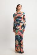 NA-KD ART Water Lily Print Dress - Multicolor