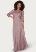 AngelEye Sequin Bodice Maxi Dress Lavender L (UK14)