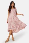 Goddiva Embroidered Lace Dress Blush XS (UK6)