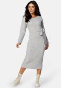 BUBBLEROOM Meline knitted dress Grey melange S