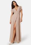 Bubbleroom Occasion Grienne Wrap Gown Dusty pink 2XL