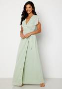 Bubbleroom Occasion Grienne Wrap Gown Dusty green 4XL