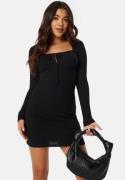 BUBBLEROOM Vanja rib dress Black XL