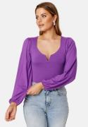 BUBBLEROOM Rudina puff sleeve top Purple S