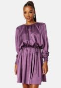 BUBBLEROOM Klara Satin Dress Dark purple 4XL