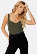 BUBBLEROOM Sabine knitted bustier Dark green M