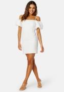 Bubbleroom Occasion Zelia Puff Sleeve Dress White 42