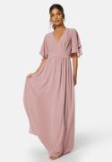 Bubbleroom Occasion Butterfly Sleeve Chiffon Gown Dusty pink 34