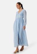 ONLY Amanda L/S Long Dress Cashmere Blue AOP:Al XL