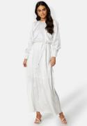 Bubbleroom Occasion Klara Satin Maxi  Dress White M