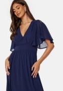 Bubbleroom Occasion Butterfly Sleeve Midi Dress Navy 34