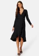 Happy Holly Lianna Structure Frill Dress Black 48/50