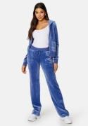Juicy Couture Del Ray Classic Velour Pant Grey Blue S