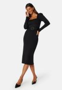 BUBBLEROOM Jacqueline Puff Dress Black S