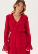 BUBBLEROOM Cheyenne Frill Dress Red 34