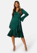 Happy Holly Cora Wrap Dress Dark green 36/38