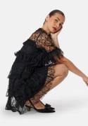 BUBBLEROOM Frill Lace Dress Black 36