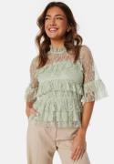 BUBBLEROOM Smilla Lace Blouse Dusty green 42