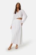 BUBBLEROOM Noele Viscose Crepe Maxi Skirt White XS