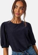Happy Holly Broderie Anglaise Top Navy 44/46
