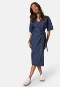 Happy Holly Denim Wrap Dress Dark blue 40/42