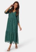 Happy Holly V-neck Lace Midi Dress Green 52/54