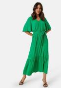 BUBBLEROOM Butterfly Sleeve Viscose Dress Green 40