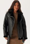 Pieces Pcnora Aviator Pu Jacket Black XS