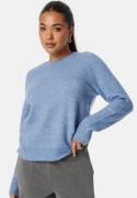 SELECTED FEMME Slflulu LS Knit O-Neck Endless Sky Detail:MELANGE M