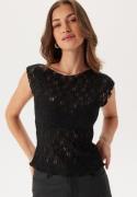 BUBBLEROOM Lace Top Black L