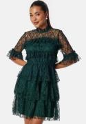 BUBBLEROOM Frill Lace Dress Dark green 44