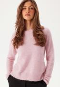 SELECTED FEMME Slflulu LS Knit O-Neck Bleached Mauve Detail:MELANGE XL