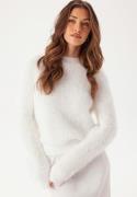 Pieces Pcraga Ls O-neck Lurex Knit Bright White XS