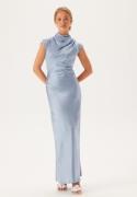 Bardot Auria Satin Maxi Dress 164010 Soft Blue 42(UK14)