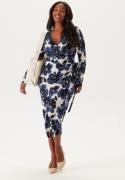 Happy Holly Long Sleeve Wrap Dress Patterned 36/38