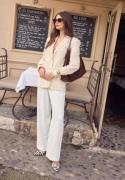 Happy Holly High Waist Wide Suit Pants Cream 40