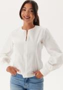 BUBBLEROOM Zip Cotton Blouse White 46