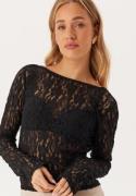 BUBBLEROOM Reversible Lace Cardigan Black S