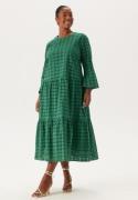 Happy Holly Broderie Anglaise Round Neck Dress Emerald green 32/34