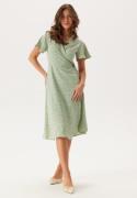 VILA Vilovie S/S Wrap Midi Dress Desert Sage AOP:Flower 38