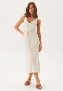 VILA Viamalina V-neck S/L MIDI DRES Birch XS