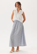 BUBBLEROOM Maxi Viscose Skirt Light blue/Patterned S