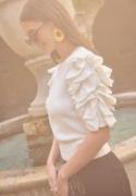 Object Collectors Item Objdiandra Knit 2/4 RE PULLOVE Cloud Dancer M