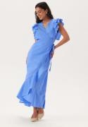 Object Collectors Item Objhope Papaya S/S WRAP DRESS  Cornflower Blue ...