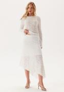 BUBBLEROOM Asymmetric Lace Skirt White L