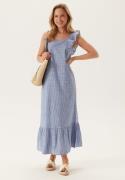 Pieces Pcapia Sl Square Neck Ankle Dr Nautical Blue Stripes:bright W S