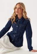 ONLY Onlelle L/S FITTED DNM JACKET  Dark Blue Denim Detail:rinse L