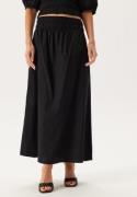BUBBLEROOM Smock Waist Maxi Skirt Black XS