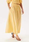 BUBBLEROOM Smock Waist Maxi Skirt Yellow S
