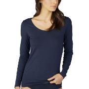 Mey Cotton Pure Long-Sleeved Top Midnattsblå bomull 38 Dame